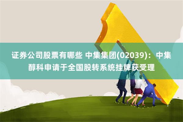 证券公司股票有哪些 中集集团(02039)：中集醇科申请于全国股转系统挂牌获受理